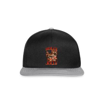 Holly Jolly Funny Deer Christmas - Snapback Cap - Schwarz/Grau - Vorne