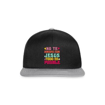 Camiseta Cristiana Para Mujer En Espanol Spanish - Snapback Cap - black/grey - Front