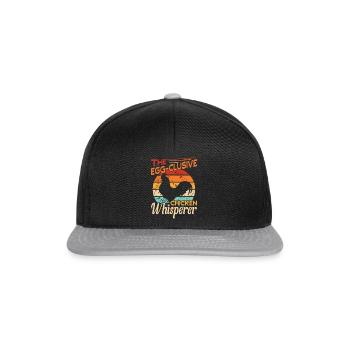 L’amateur de poulet chuchoteur d’œufs - Casquette snapback - noir/gris - Devant