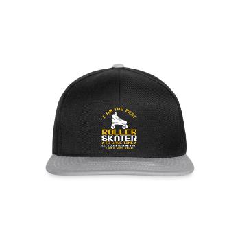 Citations drôles de patin à roulettes Je suis le meilleur Roller S - Casquette snapback - noir/gris - Devant