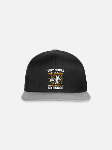 Metalldetektor - Snapback Cap - Schwarz/Grau
