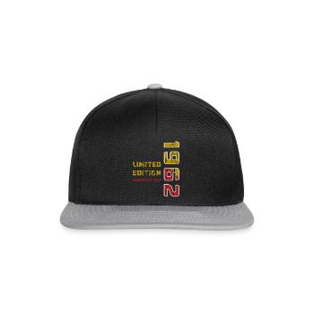 JAHRESZAHL 1962 - Snapback Cap - Schwarz/Grau - Vorne