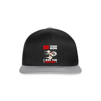 Funny Birthday Quote 89 Years Old - Snapback Cap - black/grey - Front