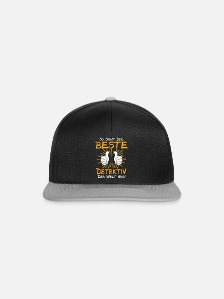 Detektiv Geschenkidee - Snapback Cap - Schwarz/Grau