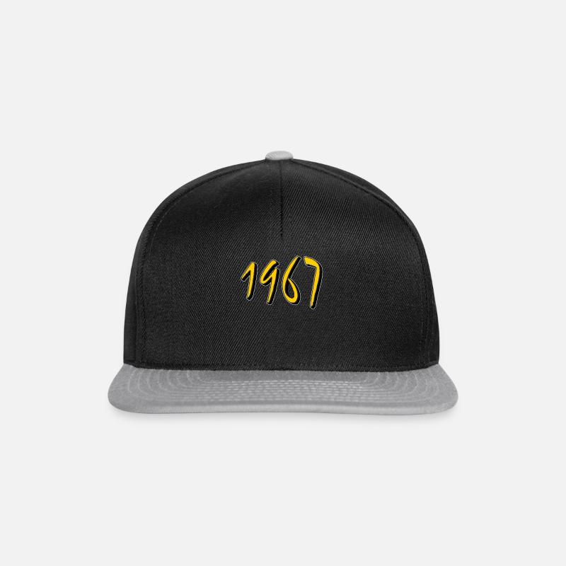 FØDSELSDAGSÅR 1967 - Snapback Cap - sort/grå