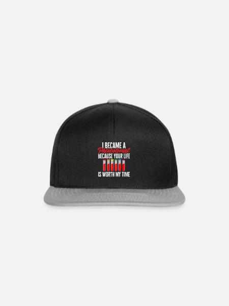 Phlebotomie Blutabnahme Blut Krankenschwester - Snapback Cap - Schwarz/Grau