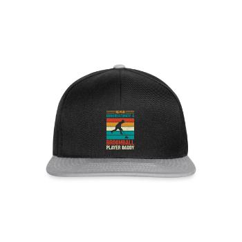 Dad Broomball - Never Underestimate A Broomball Pl - Snapback Cap - Schwarz/Grau - Vorne