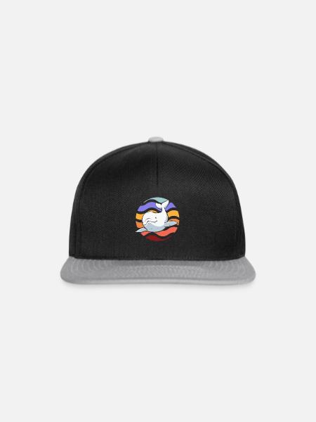 Weißwal Beluga Wal - Snapback Cap - Schwarz/Grau