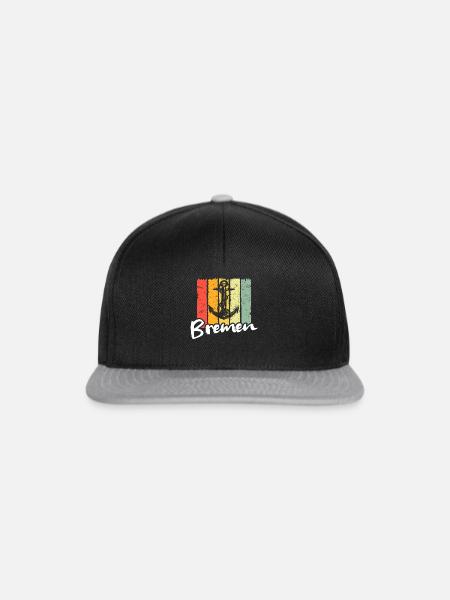 Bremen Sprüche Bremer - Snapback Cap - Schwarz/Grau