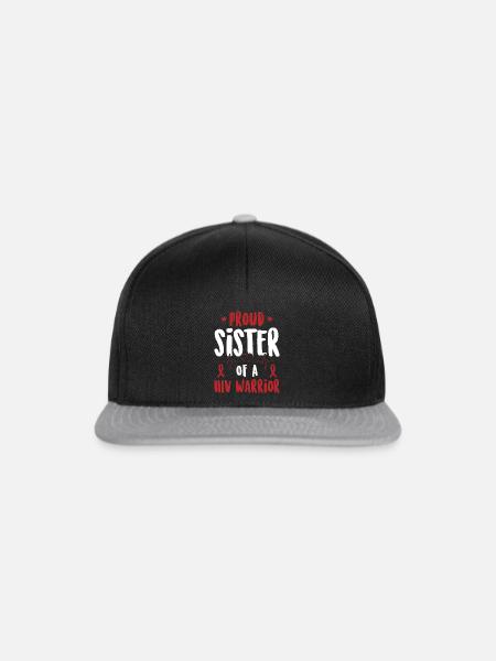 Stolze Schwester Eines Hiv-kriegers. - Snapback Cap - Schwarz/Grau