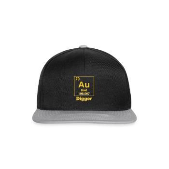 Élément d’excavatrice d’or Paires correspondantes Pelle d’or - Casquette snapback - noir/gris - Devant