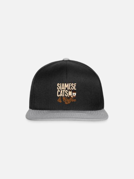 Siamkatze - Snapback Cap - Schwarz/Grau