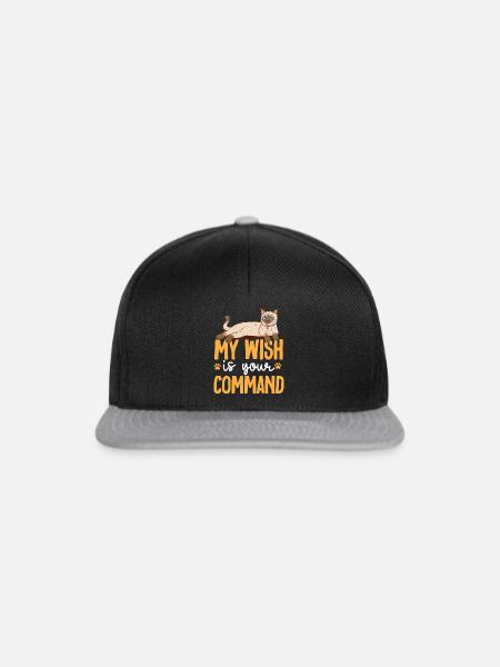 Siamkatze - Snapback Cap - Schwarz/Grau