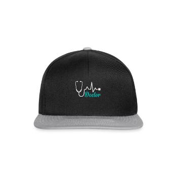 Emergency Doctor Hospital Doctor Doctor Stethoscop - Snapback Cap - Schwarz/Grau - Vorne