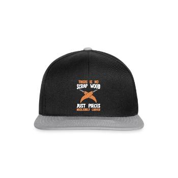 Wood Shining Wood Carving - Snapback Cap - black/grey - Front