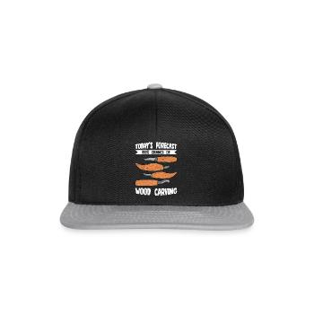 Wood Shining Wood Carving - Snapback Cap - black/grey - Front