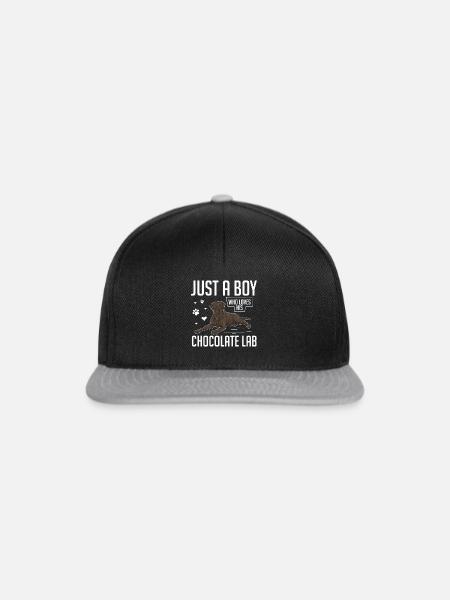 Chocolate Labrador Retriever Hund - Snapback Cap - Schwarz/Grau