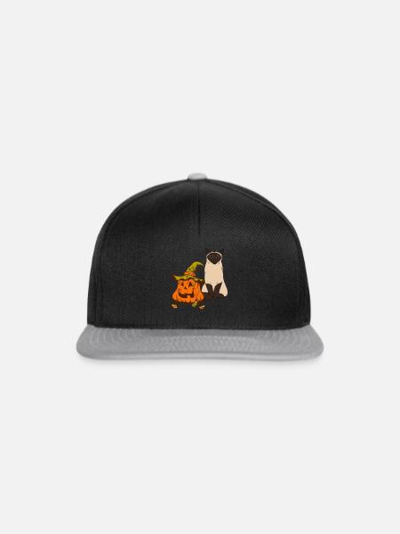Siamkatze - Snapback Cap - Schwarz/Grau