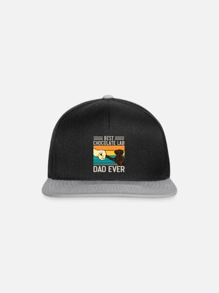 Chocolate Labrador Retriever Hund - Snapback Cap - Schwarz/Grau