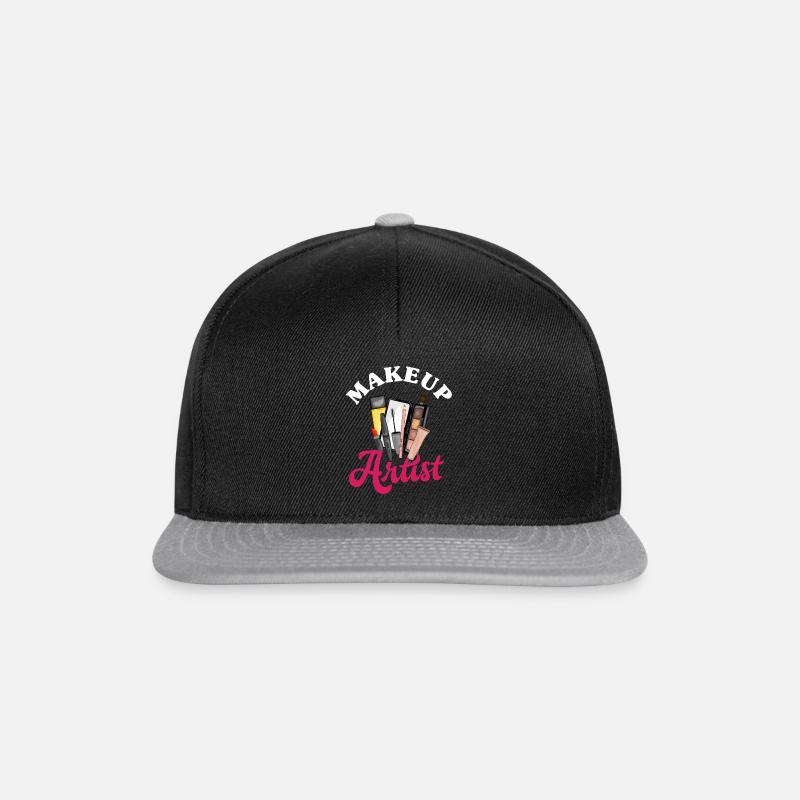 Lustiges Make Up Artist Maskenbildner Geschenk - Snapback Cap - Schwarz/Grau