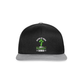 Organspender Gallenblase Organtransplantation - Snapback Cap - Schwarz/Grau - Vorne