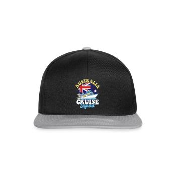 Australia Cruise Squad Family Vacation Trip - Snapback Cap - black/grey - Front