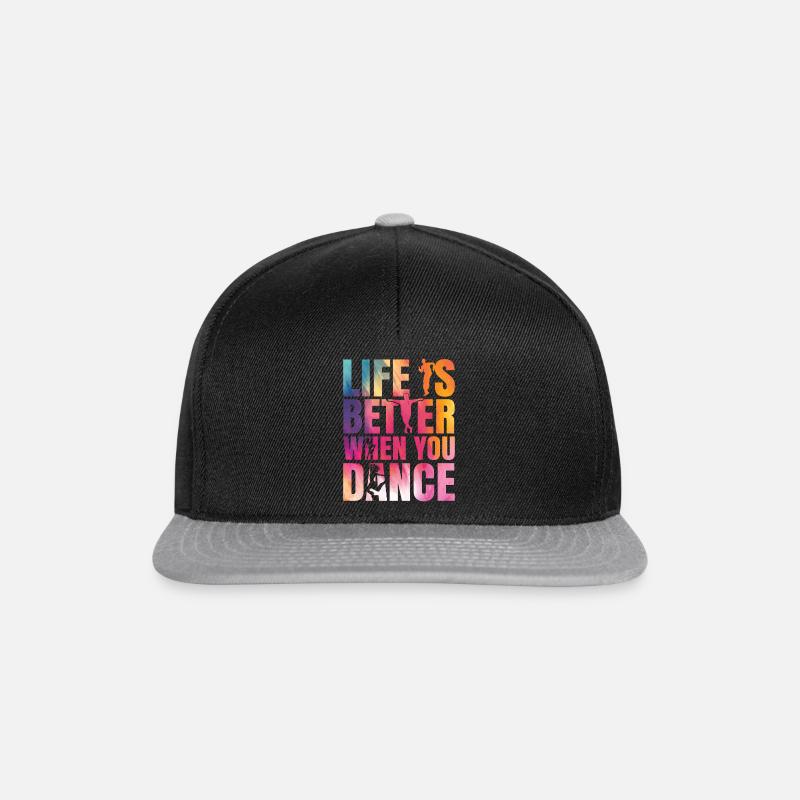 Tanzen Streetdance Breakdance - Snapback Cap - Schwarz/Grau