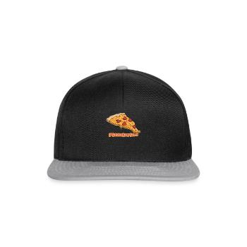 pizza, pizzataire, amateur de pizza, drôle, spru - Casquette snapback - noir/gris - Devant