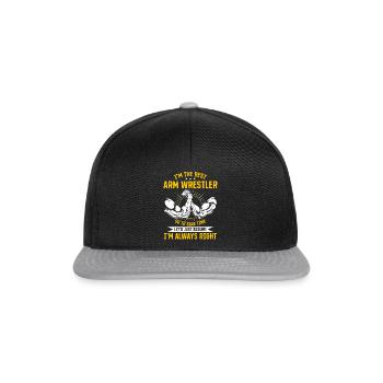 Funny Armwrestling - I'm The Best Arm Wrestler - Snapback Cap - black/grey - Front