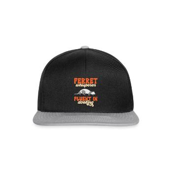 Frettchen Besitzer Frettchen - Snapback Cap - Schwarz/Grau - Vorne