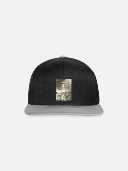 Alien Ufo Invasion Hamster - Snapback Cap - Schwarz/Grau
