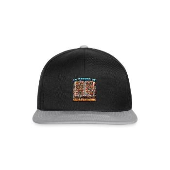 Mädchen Scrapbooking Enthusiast Scrapbook - Snapback Cap - Schwarz/Grau - Vorne