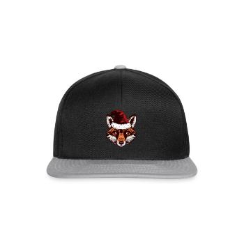 Cadeaux de Noël Funny Fox - Casquette snapback - noir/gris - Devant