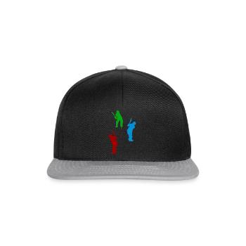 Silhouette De Cricket Silhouettes De Joueur De Cricket C - Casquette snapback - noir/gris - Devant