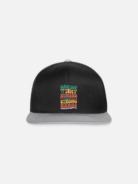 Krankenschwester Baby Entbindungsschwester - Snapback Cap - Schwarz/Grau