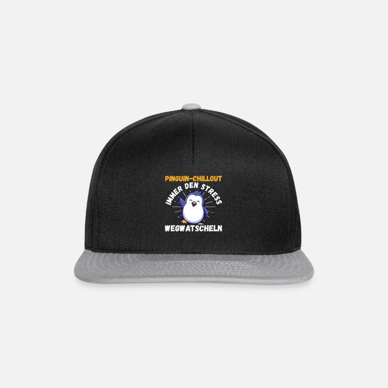 Pingouin mignon - Casquette snapback - noir/gris