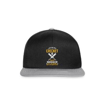 Cricket Game Cricketing I am the best Cricket play - Snapback Cap - black/grey - Front
