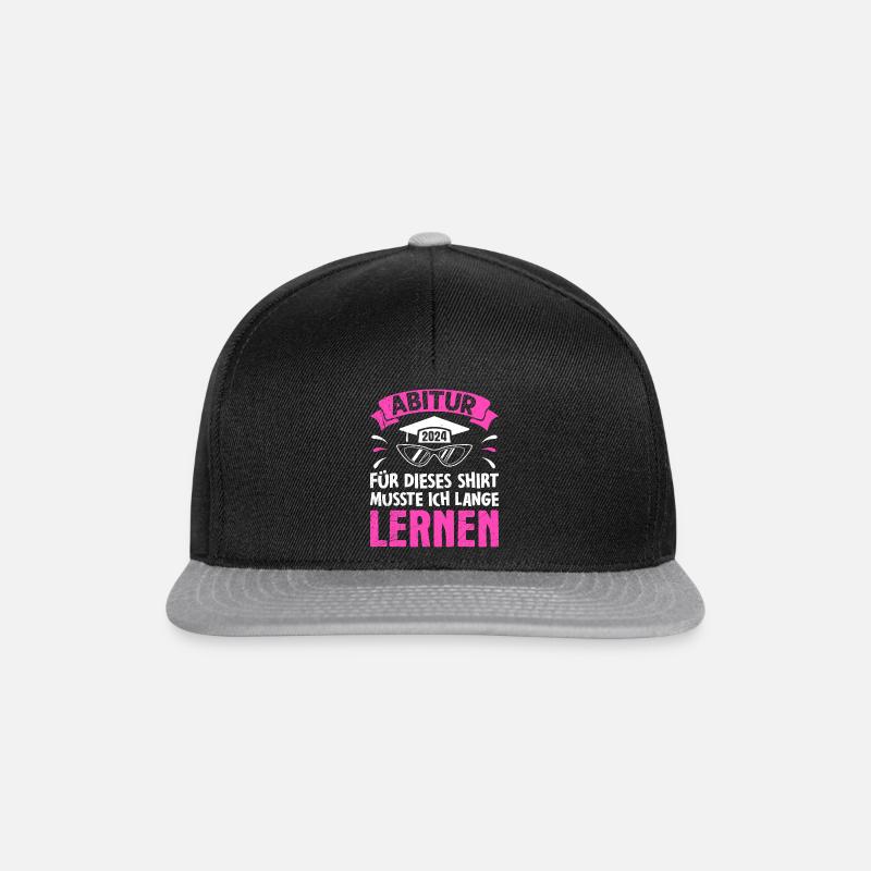 For this shirt I had to learn - Snapback Cap - black/grey