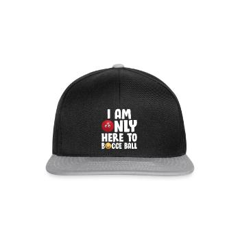 Joueur de boccia - Je ne suis ici que pour la pétanque - Casquette snapback - noir/gris - Devant