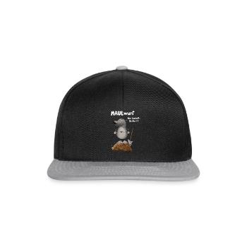 Schlechte Laune Nö Maulwurf Wortspiel - Snapback Cap - Schwarz/Grau - Vorne