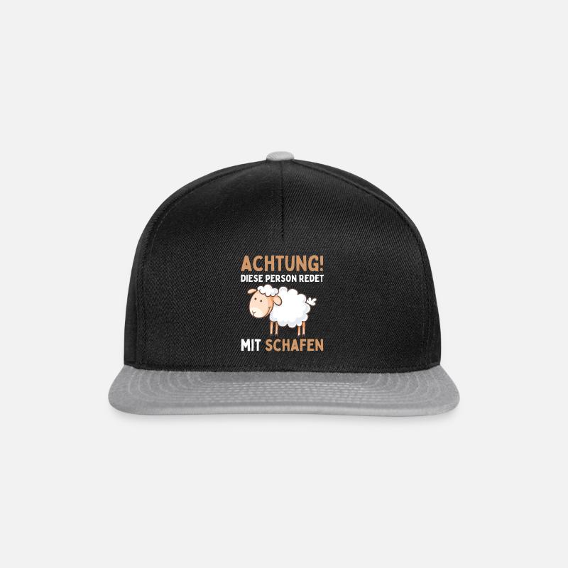 Funny Sheep Sheep Sheep Shepherd - Snapback Cap - black/grey
