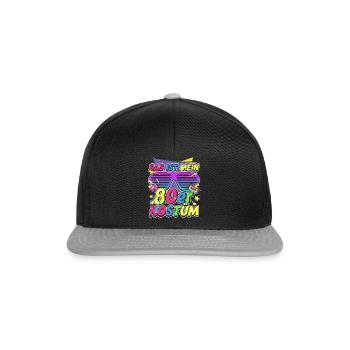 90s The Best Time - 90er Mottoparty - Snapback Cap - Schwarz/Grau - Vorne