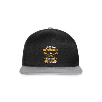 Jouer au ballon-balai Sport Joueur de ballon-balai - Casquette snapback - noir/gris - Devant