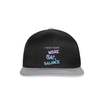 Sail Sailing Segeln - Snapback Cap - Schwarz/Grau - Vorne