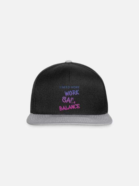 sail sailing segeln - Snapback Cap - Schwarz/Grau