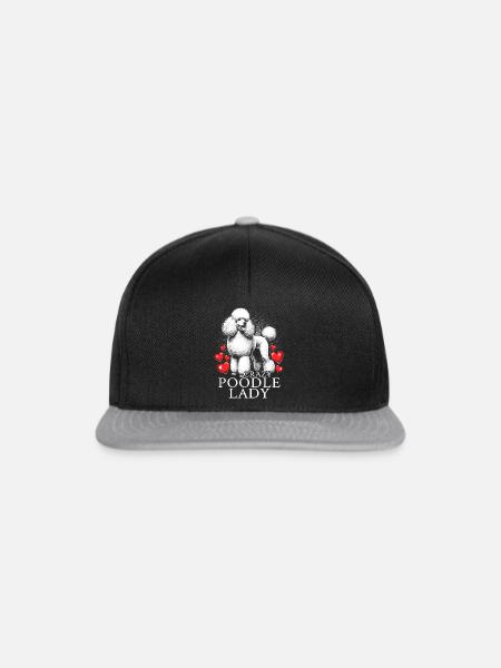 Crazy Poodle Lady - Snapback Cap - Schwarz/Grau