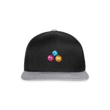 Boules de pétanque drôles - Joueur de pétanque Boccia drôle - Casquette snapback - noir/gris - Devant
