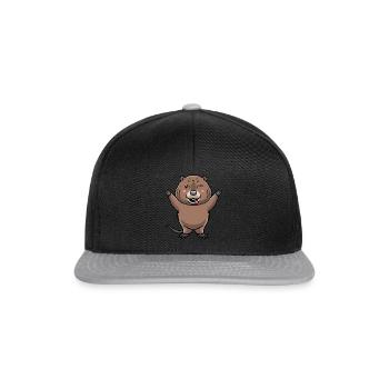Niedliche Bisamratte - Snapback Cap - Schwarz/Grau - Vorne