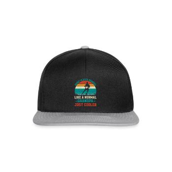 Rugby Player Grandpa like a normal Dad just cooler - Snapback Cap - black/grey - Front
