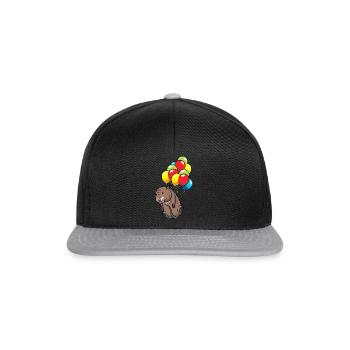 Bisamratte - Snapback Cap - Schwarz/Grau - Vorne
